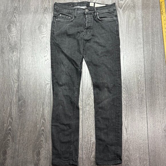 AllSaints Jeans 30 x 31 Mens Black Spitalfields Skinny Stretch Designer - Picture 1 of 10